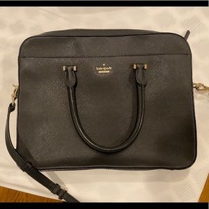 Kate Spade Black Leather Laptop Bag